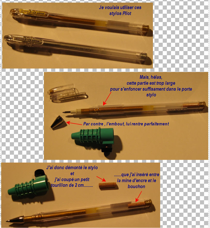 stylo - Truc pour utiliser un stylo Pilot G1 StyloPilot-PorteCrayon