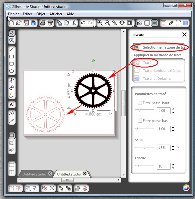 Comment faire un trait fin? TraceZonePleine